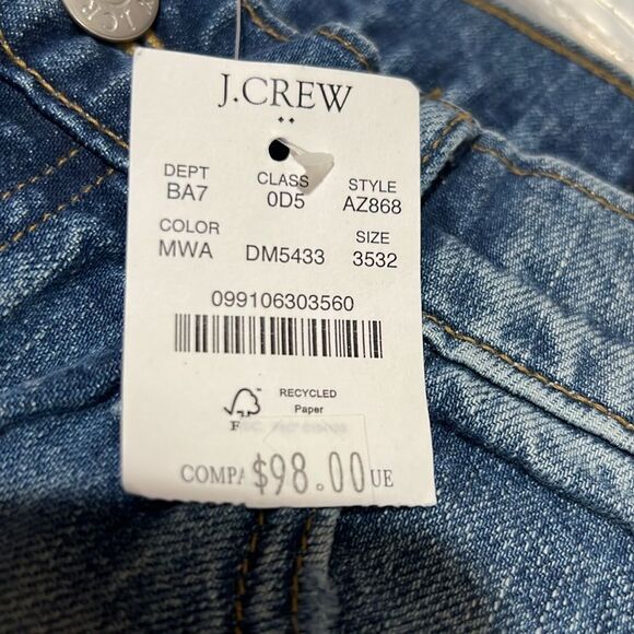 J. Crew Factory AZ868 Slim-fit jean in vintage flex Montauk Wash NWt size 35/32 - Picture 6 of 12